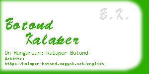 botond kalaper business card